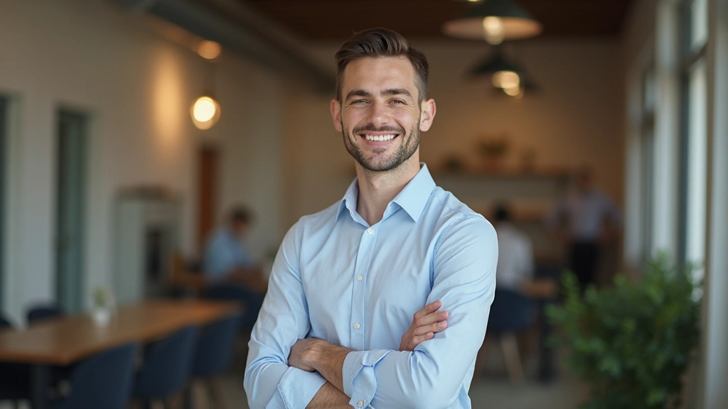 Молодой предприниматель планирует будущую стратегию развития, работая с цифровыми инструментами на современном рабочем месте